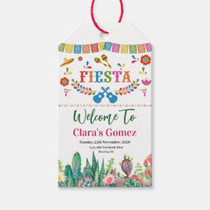 Mexican Fiesta Colourful Cactu Floral Bridal Showe Gift Tags
