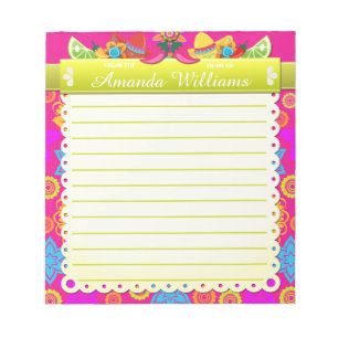 Mexican Fiesta Colourful Cutout Notepad
