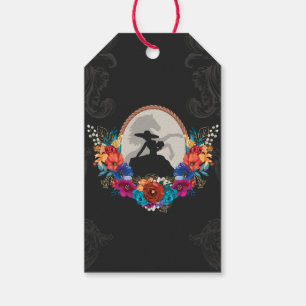 Mexican Fiesta Colourful Floral Charro Quinceanera Gift Tags