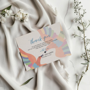 Mexican Fiesta Colourful Floral Modern Boda Weddin Thank You Card