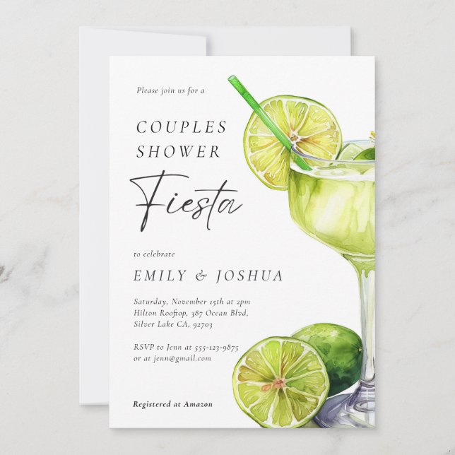 Mexican Fiesta Couples Shower Invitation (Front)