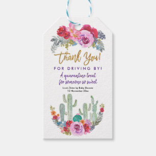 Mexican Fiesta Drive by Baby Shower thank you tag