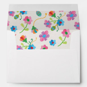 Mexican Fiesta Embroidery Folk Art Envelopes