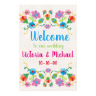 Mexican Fiesta Embroidery Welcome Poster