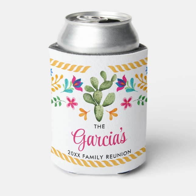 Mexican Fiesta Family Reunion Keepsake Can Cooler (Can Back)