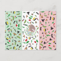 Mexican Fiesta - Flag of Mexico Postcard