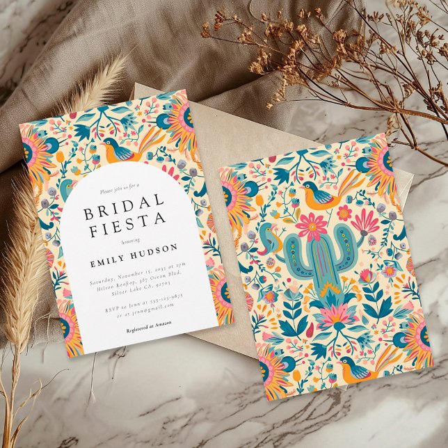 Mexican Fiesta Floral Bridal Shower Invitation (Creator Uploaded)