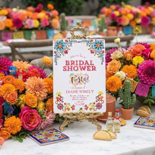 Mexican Fiesta Floral Bridal Shower Invite
