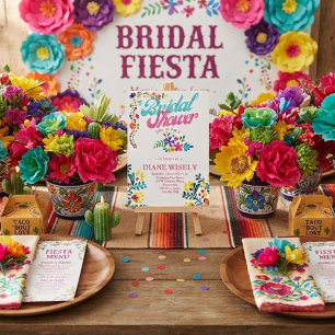 Mexican Fiesta Floral Bridal Shower Invite