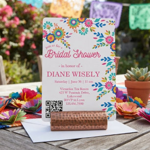 Mexican Fiesta Floral Bridal Shower Invite
