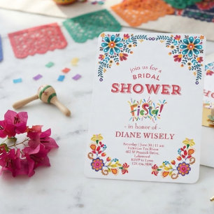 Mexican Fiesta Floral Bridal Shower Invite