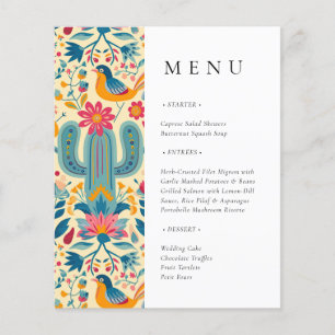 Mexican Fiesta Floral Bridal Shower Menu