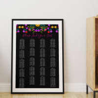 Mexican Fiesta Floral Table Seating Chart