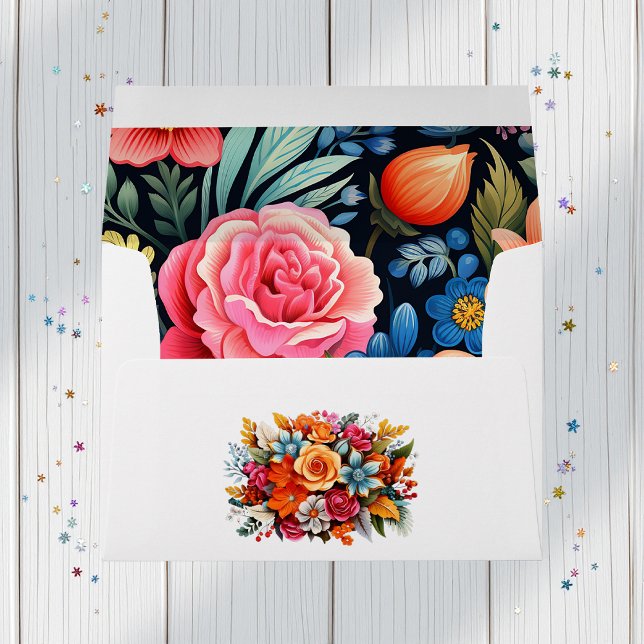 Mexican Fiesta Floral Wedding Envelope (Mexican Fiesta Floral Wedding Envelope)
