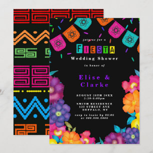 Mexican Fiesta Florals Wedding Shower Invitations