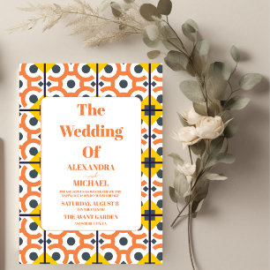 Mexican Fiesta Folkart Floral Wedding Invitation