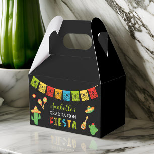 Mexican Fiesta Graduation Party Black Favour Box