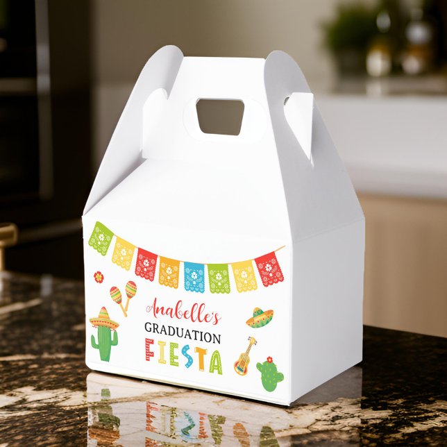 Mexican Fiesta Graduation Party Favour Box (Creator Uploaded)