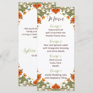 Mexican Fiesta Green Talavera Wedding Menu