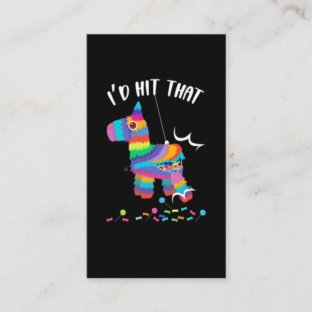 Mexican Fiesta Happy Cinco De Mayo Pinata Business Card (Front)
