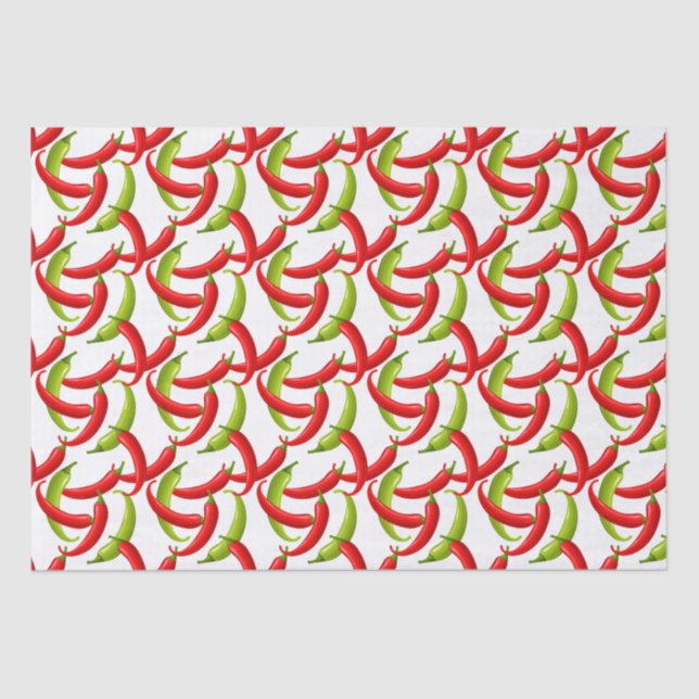 Mexican Fiesta Hot Chilli Peppers  Tissue Paper (Front)