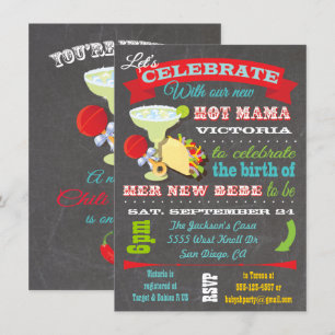 Mexican Fiesta Hot Mama Baby Shower Invitation