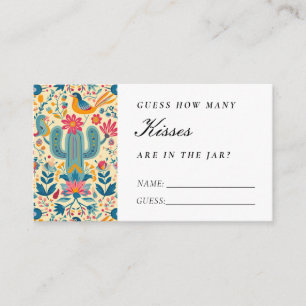 Mexican Fiesta How Many Kisses Bridal Shower Enclosure Card