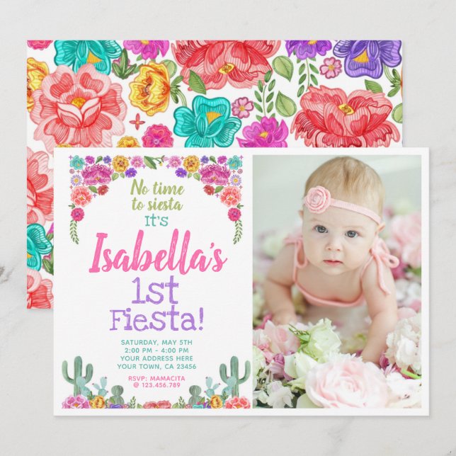 Mexican Fiesta Invitation (Front/Back)