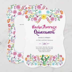 Mexican FIESTA Invitations FolkArt NACHO AVERAGE