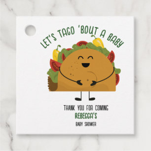 Mexican fiesta let's taco 'bout a baby baby shower favour tags
