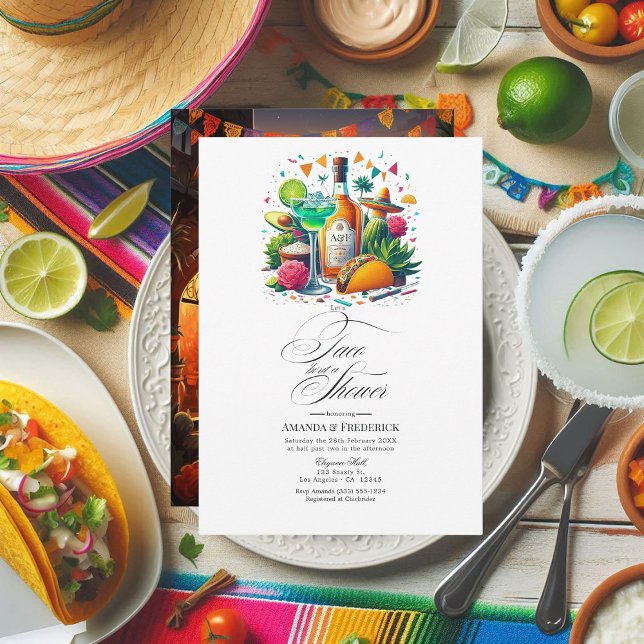 Mexican Fiesta "Let's Taco 'Bout a Couples Shower" Invitation (Mexican Fiesta "Let's Taco 'Bout a Couples Shower" Invitation)