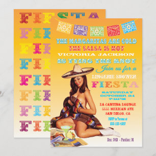 Mexican Fiesta Lingerie Shower Invitation
