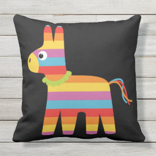 Mexican Fiesta Outdoor Pillow with Pinata