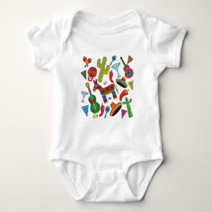 Mexican Fiesta Party Images Baby Bodysuit
