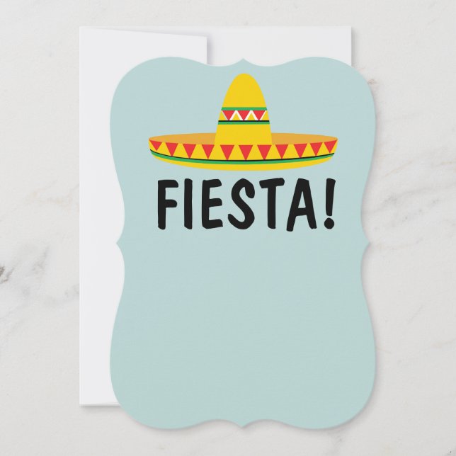 MEXICAN FIESTA PARTY INVITATIONS PERSONALIZE (Front)