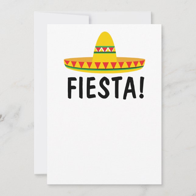 MEXICAN FIESTA PARTY INVITATIONS PERSONALIZE (Front)