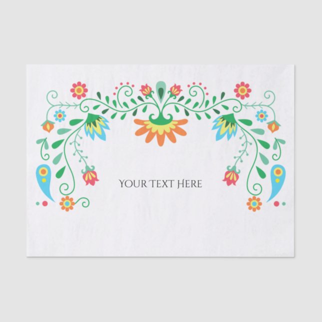 Mexican Fiesta Personalised Tissue Paper (Front)