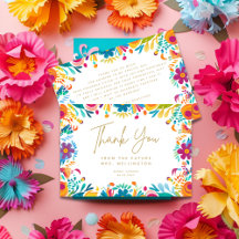 Mexican Fiesta Pink Yellow Flowers Bridal Shower