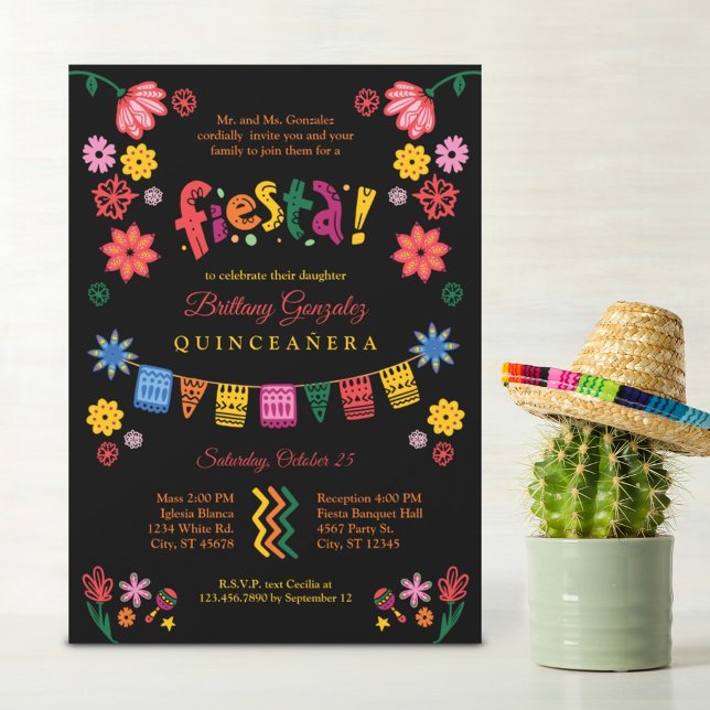 Mexican Fiesta Quinceañera Invitation (Creator Uploaded)