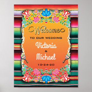 Mexican Fiesta Reception Wedding Sign