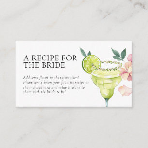 Mexican Fiesta Recipe Request Bridal Shower  Enclosure Card