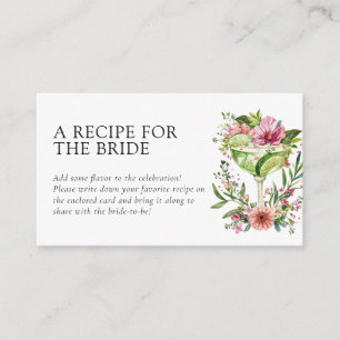 Mexican Fiesta Recipe Request Bridal Shower  Enclosure Card