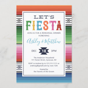 Mexican Fiesta Rehearsal Dinner Invitation
