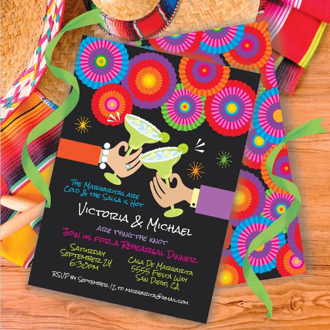 Mexican Fiesta Rehearsal Dinner Margaritas Invitation (Creator Uploaded)