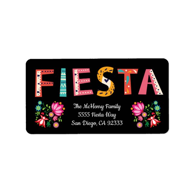 Mexican Fiesta return address label (Front)
