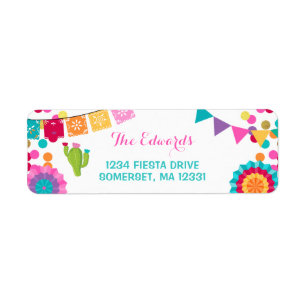 Mexican Fiesta Return Address Labels Fiesta Party