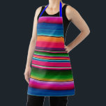 Mexican Fiesta Serape Blanket Striped Colourful Apron<br><div class="desc">This design may be personalised by choosing the Edit Design option. You may also transfer onto other items. Contact me at colorflowcreations@gmail.com or use the chat option at the top of the page if you wish to have this design on another product or need assistance with this design. See more...</div>