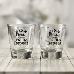 Mexican Fiesta siesta tequilt Brides bachelorette Shot Glass