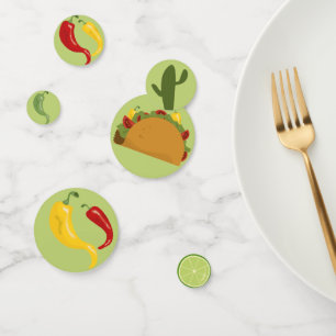 Mexican fiesta taco baby shower confetti