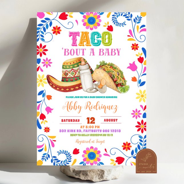 Mexican Fiesta Taco bout a baby baby shower Invitation (Creator Uploaded)